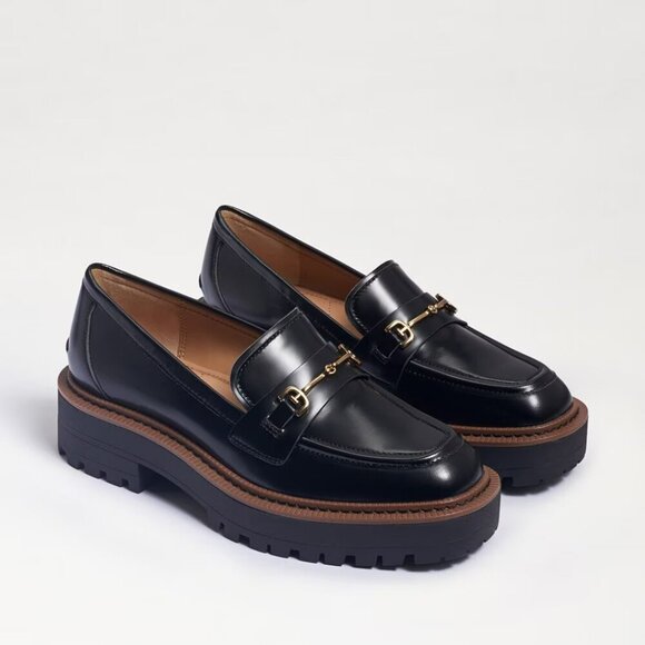 Sam Edelman Shoes - Sam Edelman Laurs Lug Sole Loafer - Color: Black Shinny Box - Size: 8.5